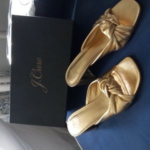 J.Crew metallic knotted slide